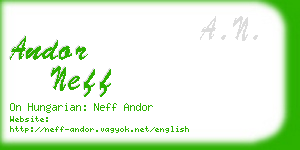 andor neff business card